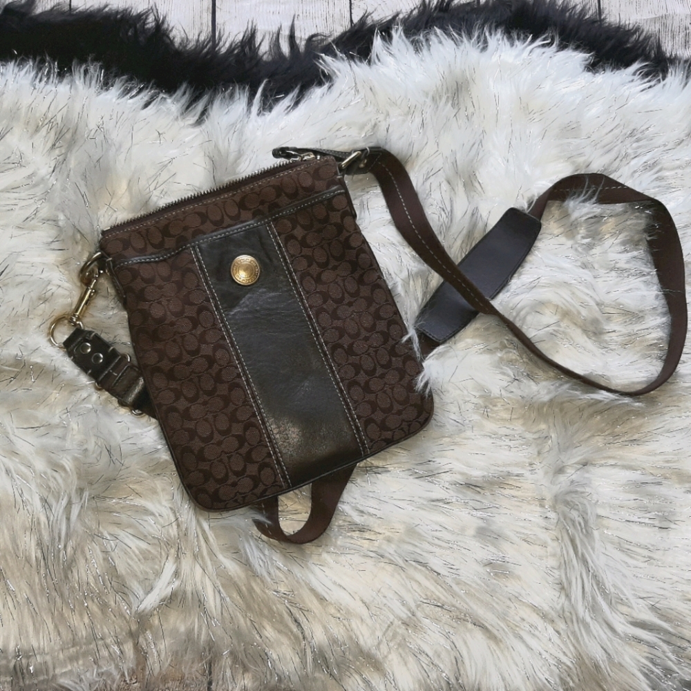 Dark Brown Coach Crossbody Purse